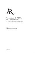 Acoustic Research ARW-H2 - Owners Manual